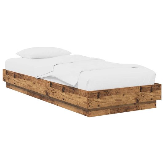 Floor Bed Frame Old Wood 80 x 200 cm Engineered Wood Floor Bed Frame Old Wood 80 x 200 cm Engineered Wood