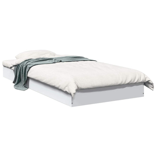 Floor Bed Frame White 80 x 200 cm Engineered Wood Floor Bed Frame White 80 x 200 cm Engineered Wood