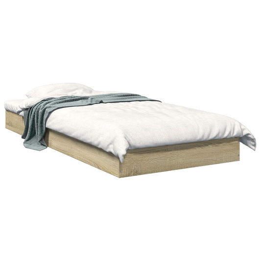 Floor Bed Frame Sonoma Oak 80 x 200 cm Engineered Wood Floor Bed Frame Sonoma Oak 80 x 200 cm Engineered Wood