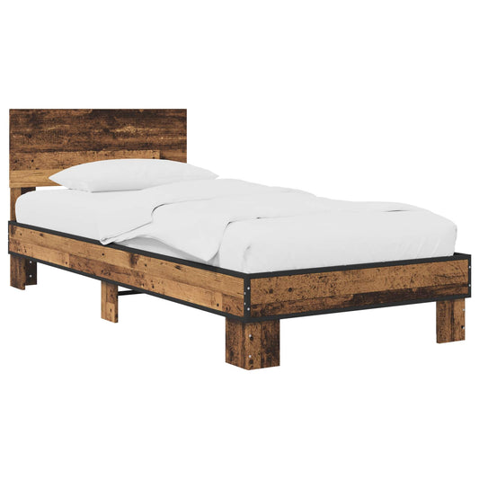 Bed Frame with Headboard Old Wood 80 x 200 cm Engineered Wood Bed Frame with Headboard Old Wood 80 x 200 cm Engineered Wood
