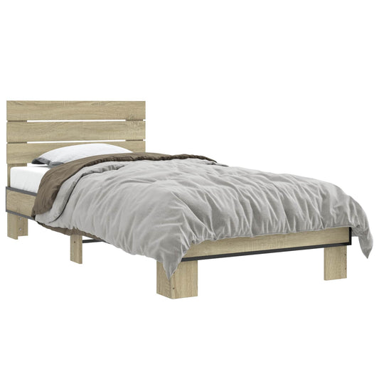 Bed Frame with Headboard Sonoma Oak 80 x 200 cm Engineered Wood Bed Frame with Headboard Sonoma Oak 80 x 200 cm Engineered Wood