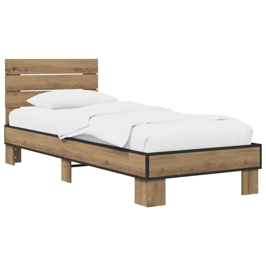Bed Frame with Headboard Artisan Oak 80 x 200 cm Bed Frame with Headboard Artisan Oak 80 x 200 cm