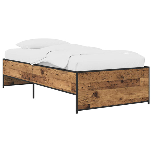 Bed Frame Old Wood 80 x 200 cm Engineered Wood Bed Frame Old Wood 80 x 200 cm Engineered Wood