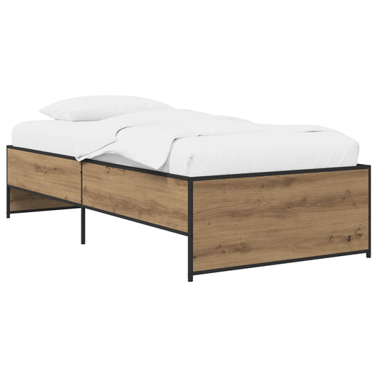 Bed Frame Artisan Oak 80 x 200 cm Engineered Wood Bed Frame Artisan Oak 80 x 200 cm Engineered Wood