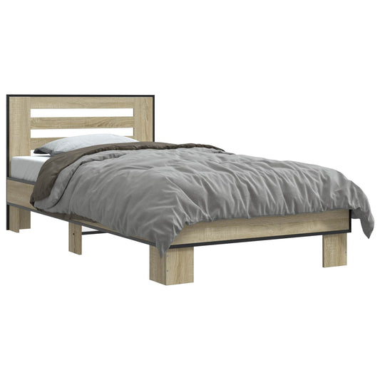 Bed Frame with Headboard Sonoma Oak 80 x 200 cm Engineered Wood Bed Frame with Headboard Sonoma Oak 80 x 200 cm Engineered Wood
