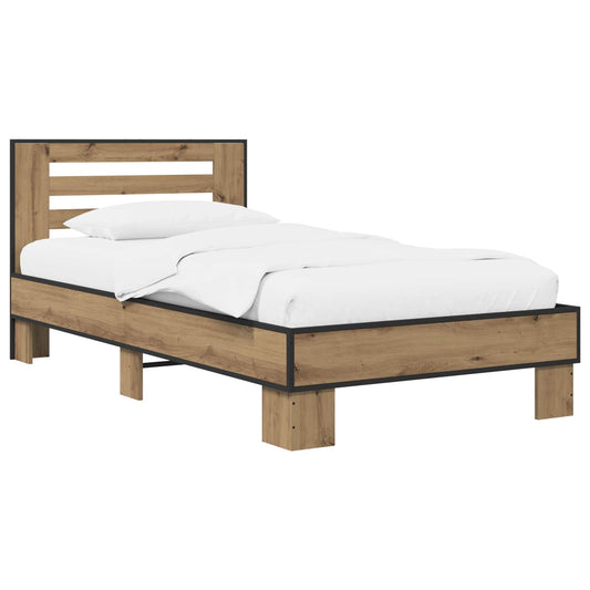 Bed Frame with Headboard Artisan Oak 80 x 200 cm Bed Frame with Headboard Artisan Oak 80 x 200 cm