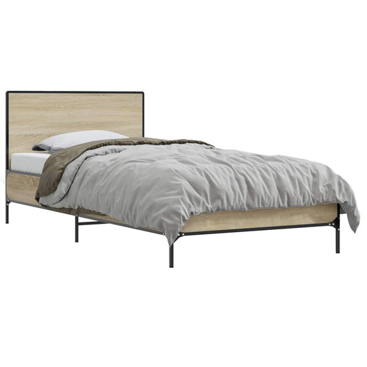 Bed Frame with Headboard Sonoma Oak 80 x 200 cm Engineered Wood Bed Frame with Headboard Sonoma Oak 80 x 200 cm Engineered Wood