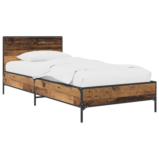 Bed Frame with Headboard Old Wood 80 x 200 cm Engineered Wood Bed Frame with Headboard Old Wood 80 x 200 cm Engineered Wood