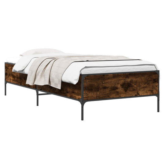 Bed Frame Smoke Oak 80 x 200 cm Engineered Wood Bed Frame Smoke Oak 80 x 200 cm Engineered Wood