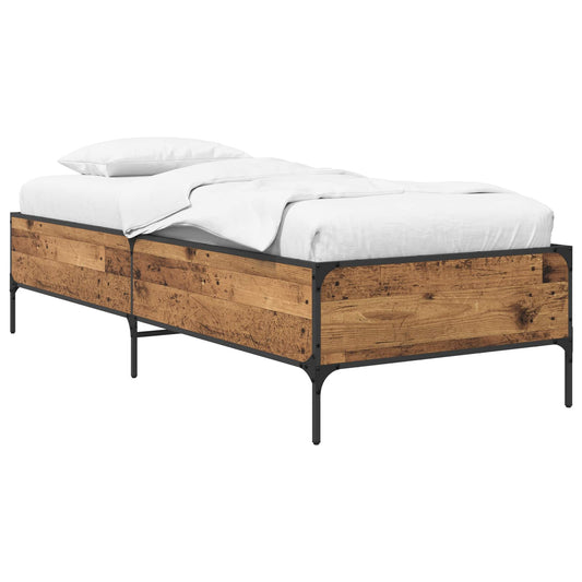Bed Frame Old Wood 80 x 200 cm Engineered Wood Bed Frame Old Wood 80 x 200 cm Engineered Wood