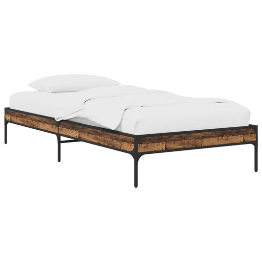 Bed Frame Old Wood 80 x 200 cm Engineered Wood Bed Frame Old Wood 80 x 200 cm Engineered Wood