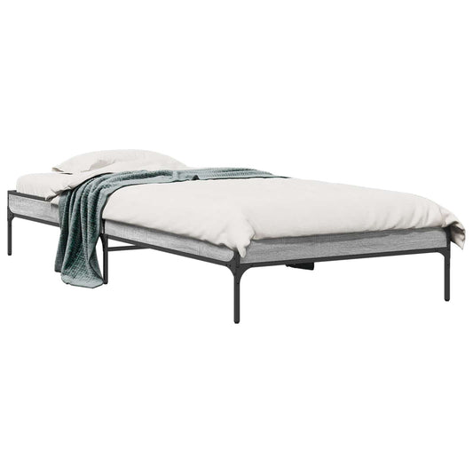 Bed Frame Grey Sonoma 80 x 200 cm Engineered Wood Bed Frame Grey Sonoma 80 x 200 cm Engineered Wood