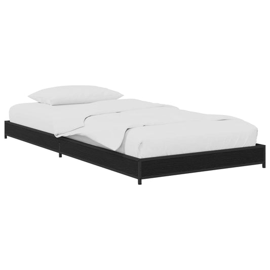 Bed Frame Black Oak 80 x 200 cm Engineered Wood Bed Frame Black Oak 80 x 200 cm Engineered Wood