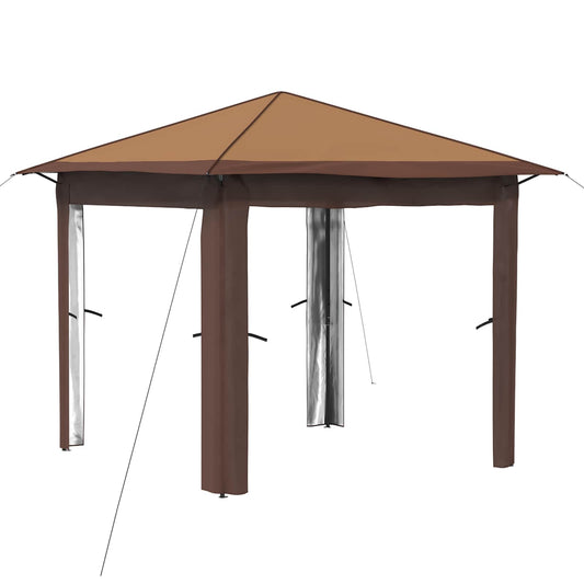 Gazebo without Sidewall 2.6 x 2.6 m Beige and Brown Gazebo without Sidewall 2.6 x 2.6 m Beige and Brown
