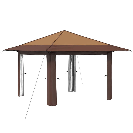 Gazebo without Sidewall Beige and Brown Gazebo without Sidewall Beige and Brown