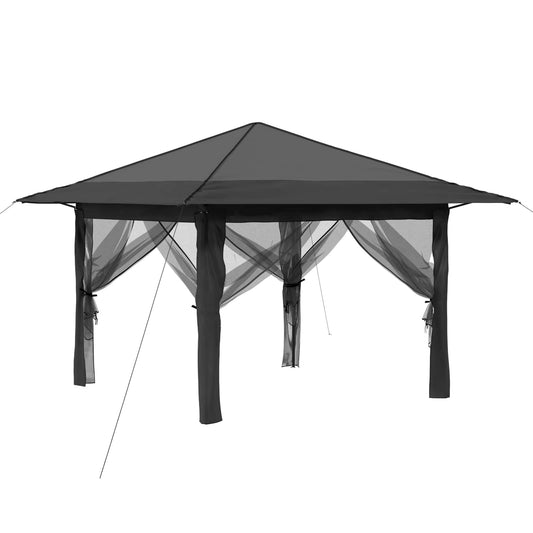 Gazebo with 4 Sidewalls Light Grey and Anthracite Gazebo with 4 Sidewalls Light Grey and Anthracite