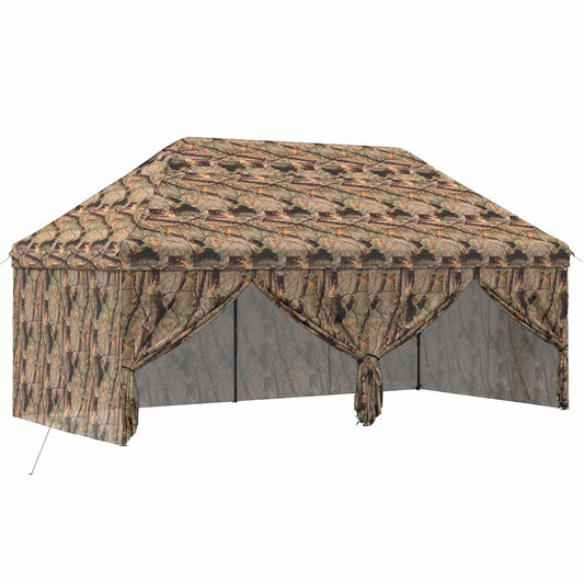 Pop-up Gazebo with 4 Sidewalls 3 x 6 m Forest Camouflage Pop-up Gazebo with 4 Sidewalls 3 x 6 m Forest Camouflage