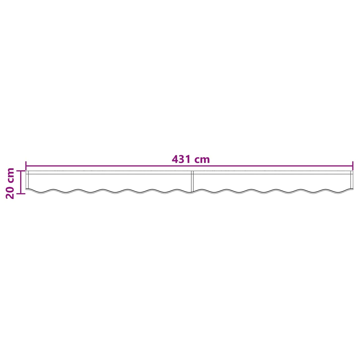 Awning Valance Replacement Taupe 4.5 m Polyester