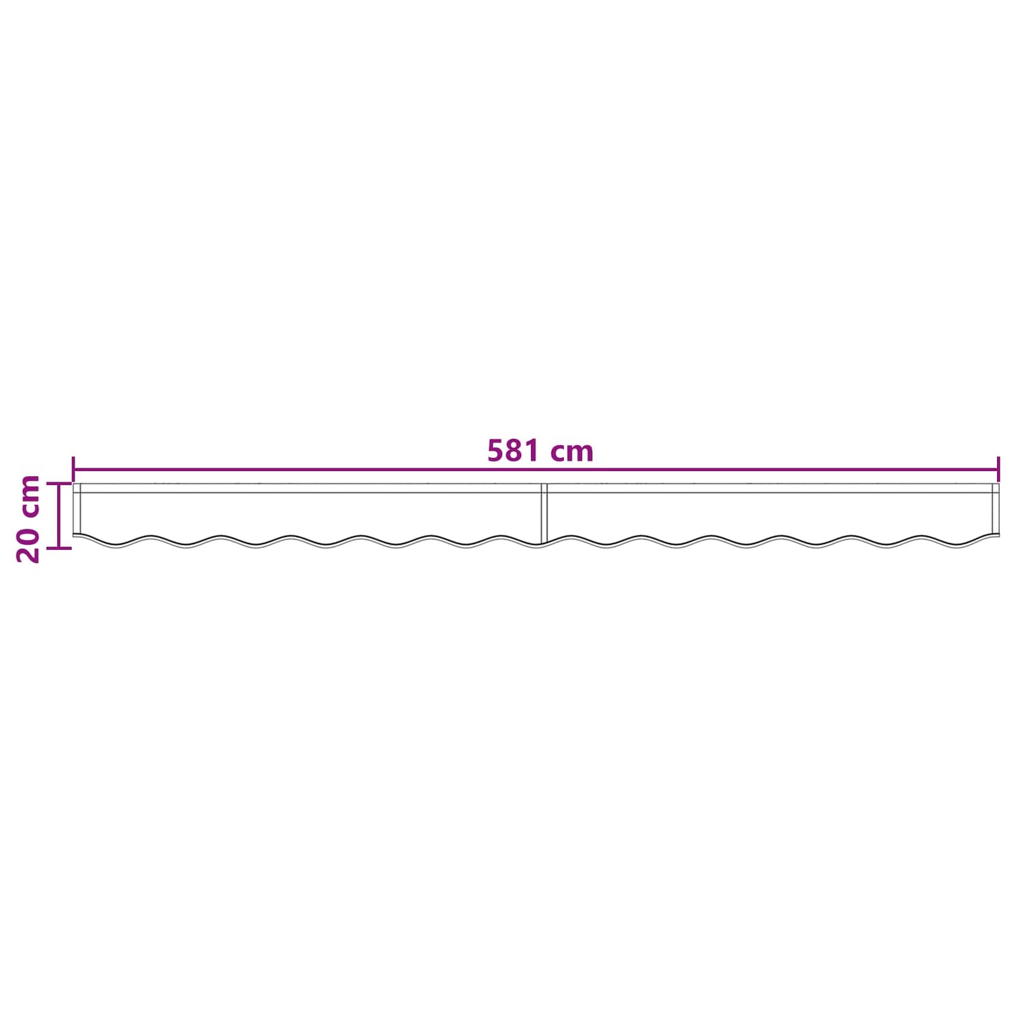 Awning Valance Replacement Dark Green 6 m Polyester