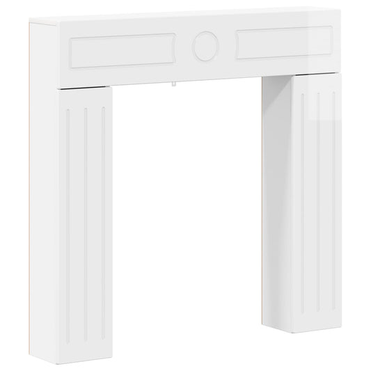 Fireplace Surround High Gloss White 102 x 18 x 100.5 cm Fireplace Surround High Gloss White 102 x 18 x 100.5 cm
