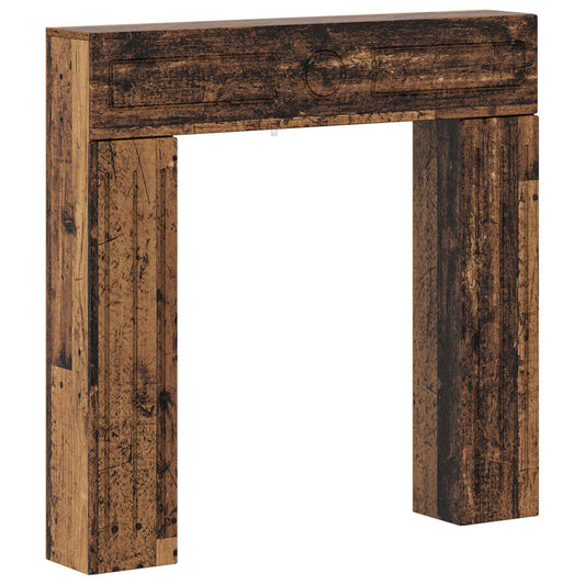 Fireplace Surround Old Wood 102 x 18 x 100.5 cm Engineered Wood Fireplace Surround Old Wood 102 x 18 x 100.5 cm Engineered Wood