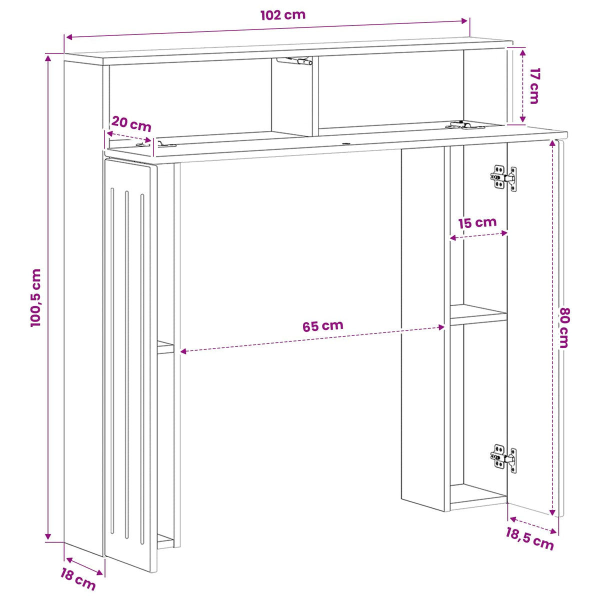 Fireplace Surround Artisan Oak 102 x 18 x 100.5 cm