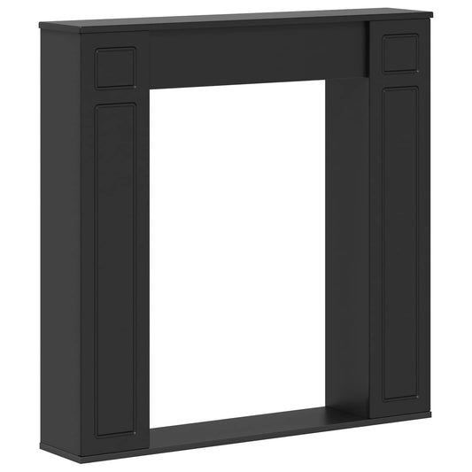 Fireplace Surround Black 100 x 20 x 100 cm Engineered Wood Fireplace Surround Black 100 x 20 x 100 cm Engineered Wood