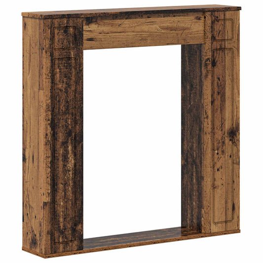 Fireplace Surround Old Wood 100 x 20 x 100 cm Engineered Wood Fireplace Surround Old Wood 100 x 20 x 100 cm Engineered Wood