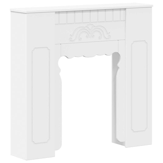 Fireplace Surround White 93 x 20 x 89 cm Engineered Wood Fireplace Surround White 93 x 20 x 89 cm Engineered Wood