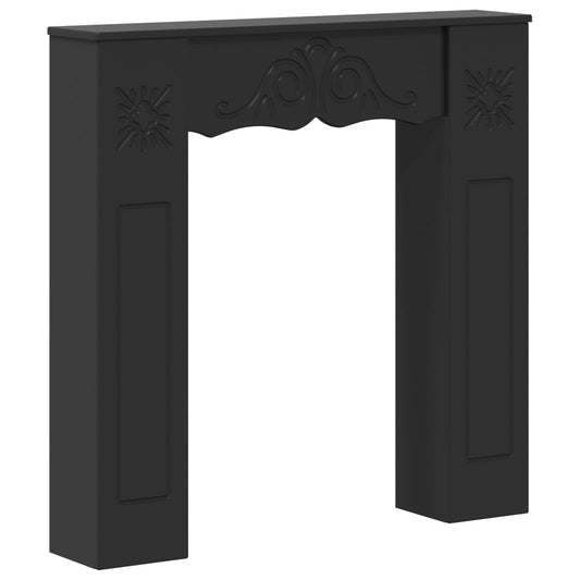 Fireplace Surround Black 102 x 20 x 102 cm Engineered Wood Fireplace Surround Black 102 x 20 x 102 cm Engineered Wood