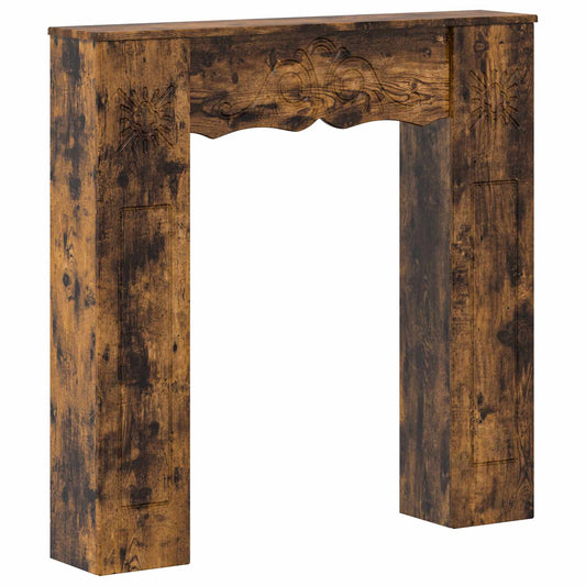 Fireplace Surround Smoked Oak 102 x 20 x 102 cm Engineered Wood Fireplace Surround Smoked Oak 102 x 20 x 102 cm Engineered Wood