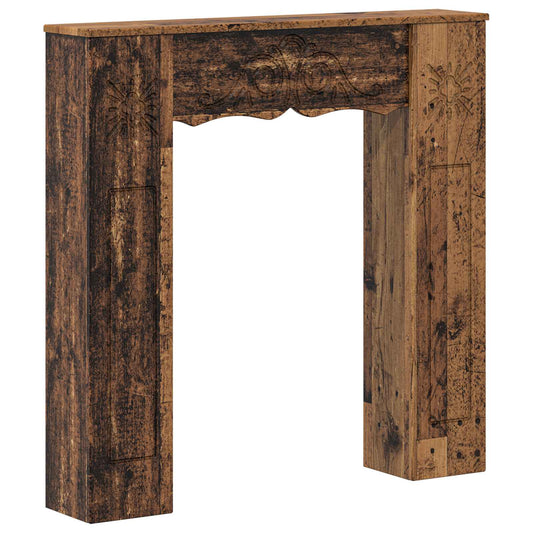 Fireplace Surround Old Wood 102 x 20 x 102 cm Engineered Wood Fireplace Surround Old Wood 102 x 20 x 102 cm Engineered Wood