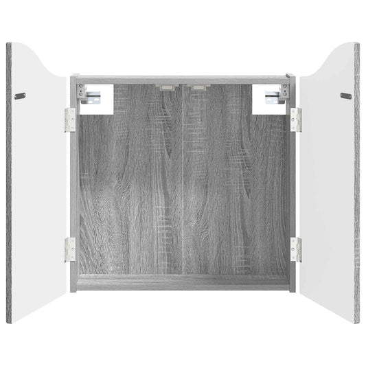 Dartboard Cabinet Grey Sonoma 56 x 12 x 63 cm Engineered Wood Dartboard Cabinet Grey Sonoma 56 x 12 x 63 cm Engineered Wood