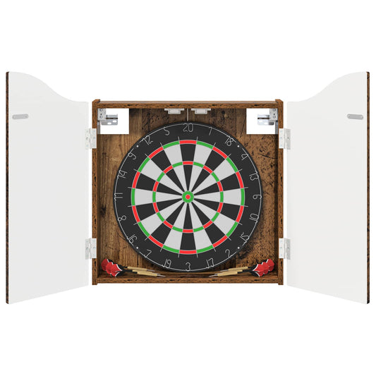 Dartboard Cabinet Old Wood 56 x 12 x 63 cm Engineered Wood Dartboard Cabinet Old Wood 56 x 12 x 63 cm Engineered Wood