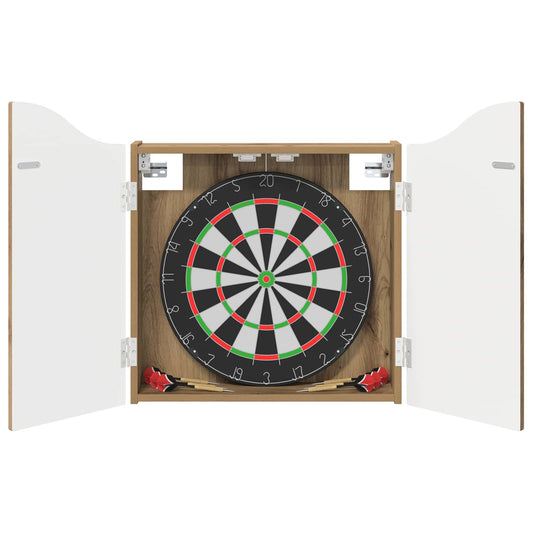 Dartboard Cabinet Artisan Oak 56 x 12 x 63 cm Engineered Wood Dartboard Cabinet Artisan Oak 56 x 12 x 63 cm Engineered Wood