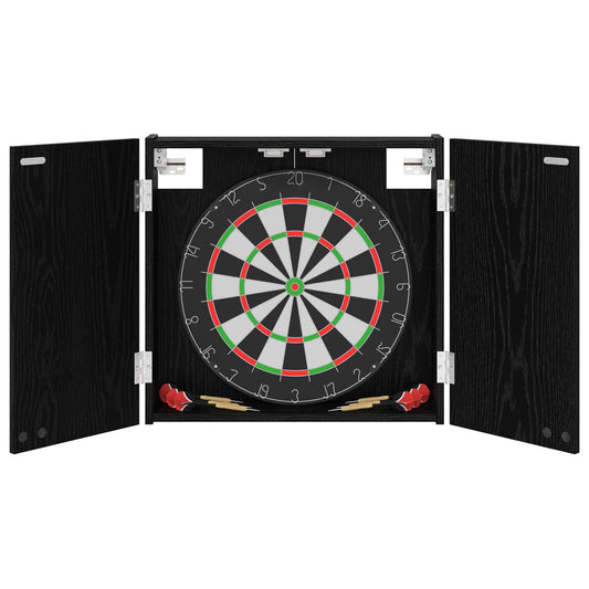 Dartboard Cabinet Black Oak 56 x 12 x 53.5 cm Engineered Wood Dartboard Cabinet Black Oak 56 x 12 x 53.5 cm Engineered Wood