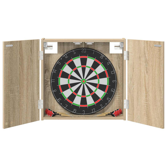 Dartboard Cabinet Sonoma Oak 56 x 12 x 53.5 cm Engineered Wood Dartboard Cabinet Sonoma Oak 56 x 12 x 53.5 cm Engineered Wood