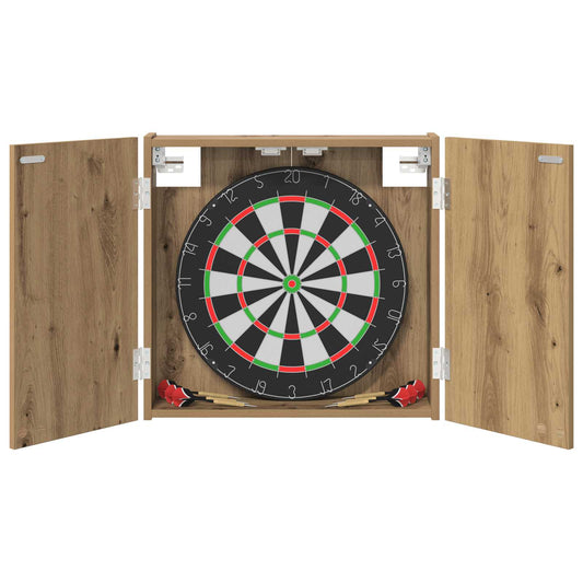 Dartboard Cabinet Artisan Oak 56 x 12 x 53.5 cm Engineered Wood Dartboard Cabinet Artisan Oak 56 x 12 x 53.5 cm Engineered Wood