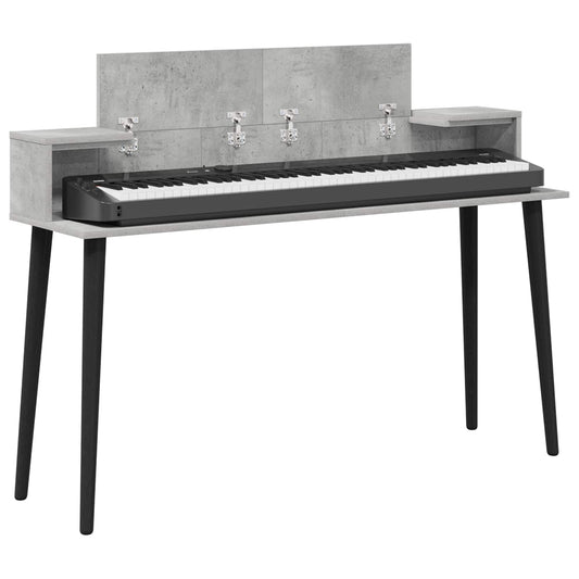 Studio Desk Concrete Grey 152 x 36 x 19.5 cm Engineered Wood Studio Desk Concrete Grey 152 x 36 x 19.5 cm Engineered Wood