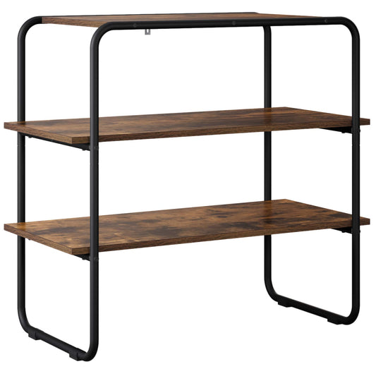 Console Table Smoked Oak 100 x 41 x 75 cm Engineered Wood Console Table Smoked Oak 100 x 41 x 75 cm Engineered Wood