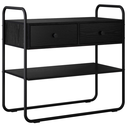 Console Table Black Oak 100 x 40 x 75 cm Engineered Wood Console Table Black Oak 100 x 40 x 75 cm Engineered Wood