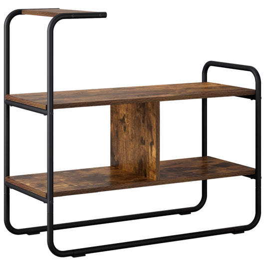 Console Table Smoked Oak 80 x 35 x 75 cm Engineered Wood Console Table Smoked Oak 80 x 35 x 75 cm Engineered Wood