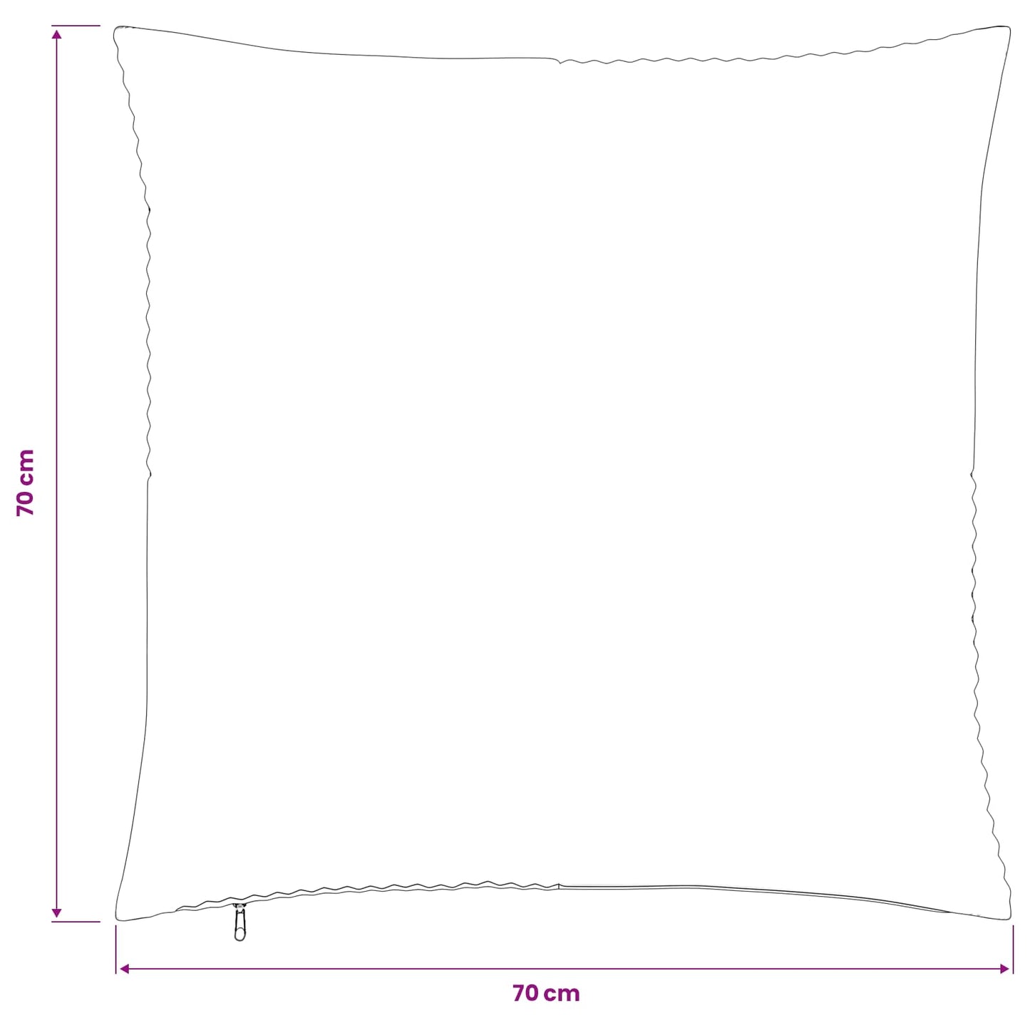 Cushion Cover 6 pcs ALMELO Light Grey 70 x 70 cm Corduroy