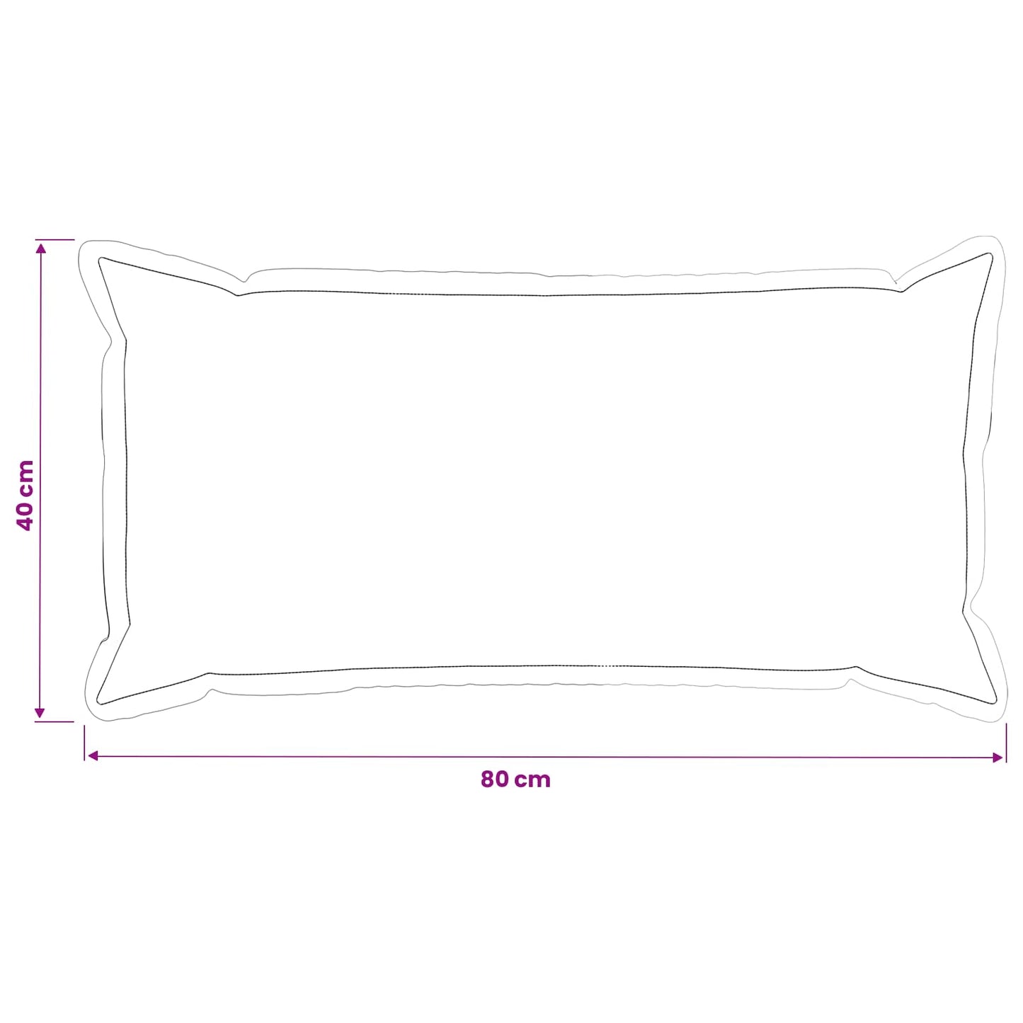 Cushion Cover 6 pcs HOUTEN Cream 40 x 80 cm Polyester