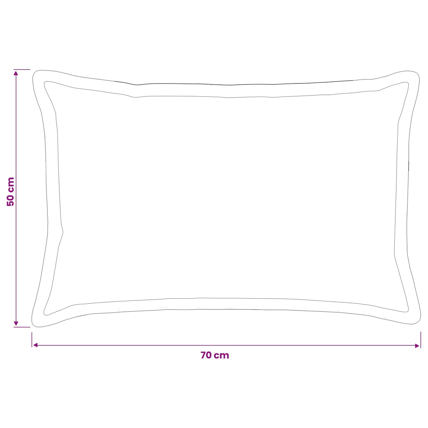Cushion Cover 6 pcs HOUTEN Multicolour 50 x 70 cm Polyester