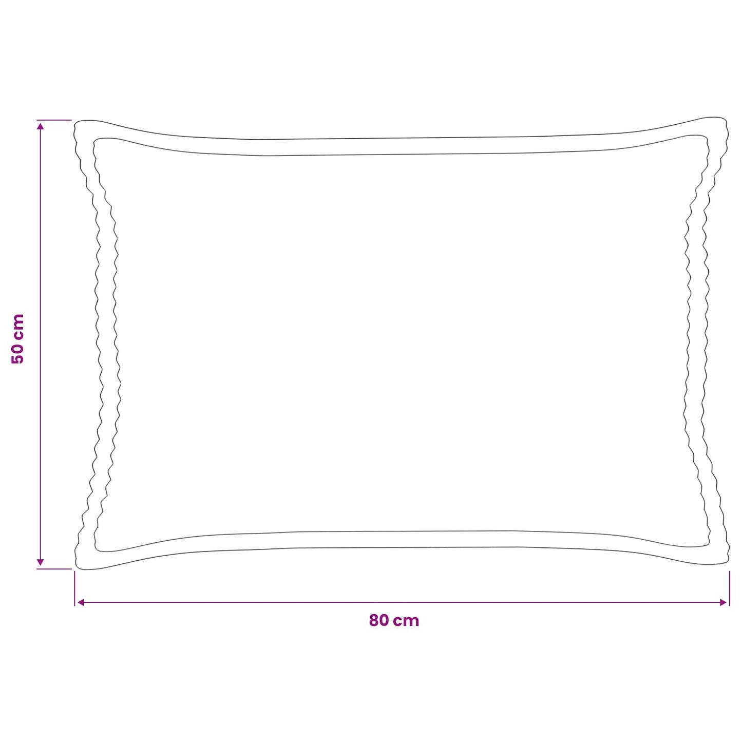 Cushion Cover 6 pcs HOUTEN Blue 50 x 80 cm Corduroy