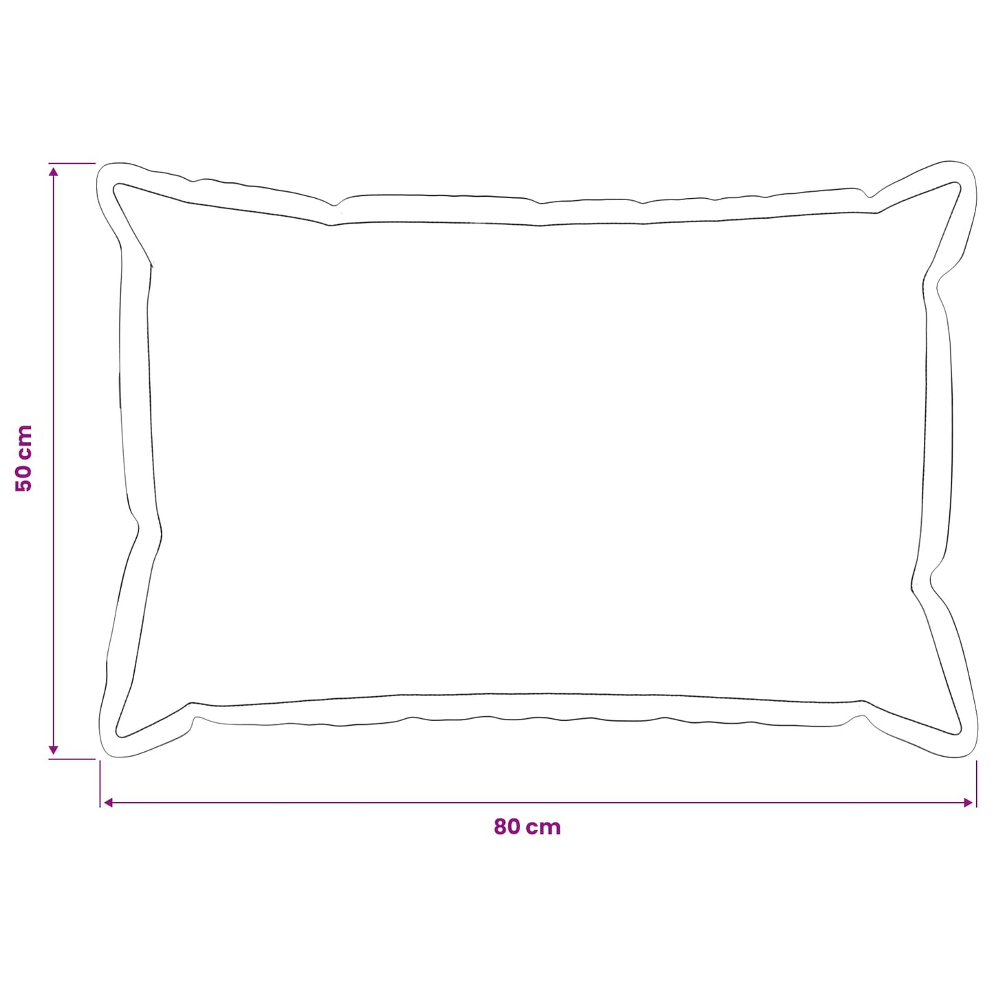 Cushion Cover 6 pcs HOUTEN Cream 50 x 80 cm Bouclé