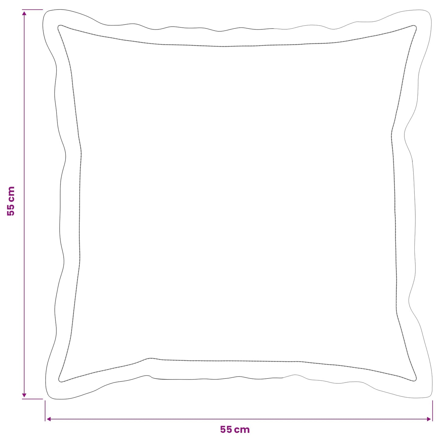 Cushion Cover 2 pcs HOUTEN Beige 55 x 55 cm Polyester