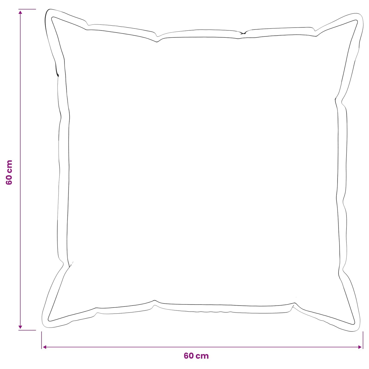 Cushion Cover 6 pcs HOUTEN Cream 60 x 60 cm Faux Linen