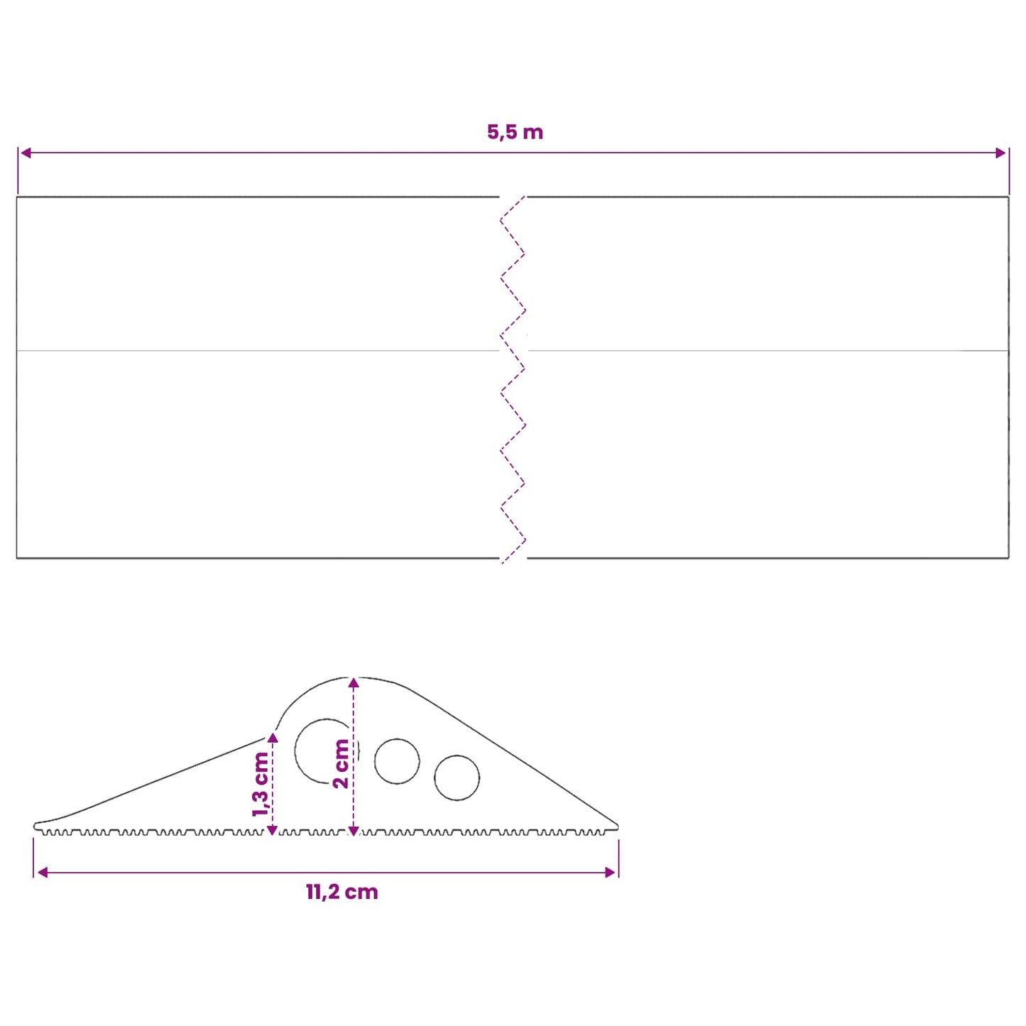Garage Floor Seal Black 112 x 20 mm 5.5 m EPDM Rubber